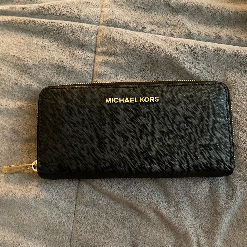 Michael Kors Black Saffiano Leather Wallet
